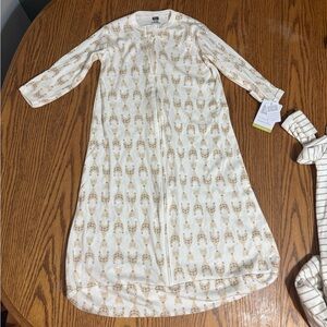 Hudson Baby Cream and Brown Giraffe Sleep Sack